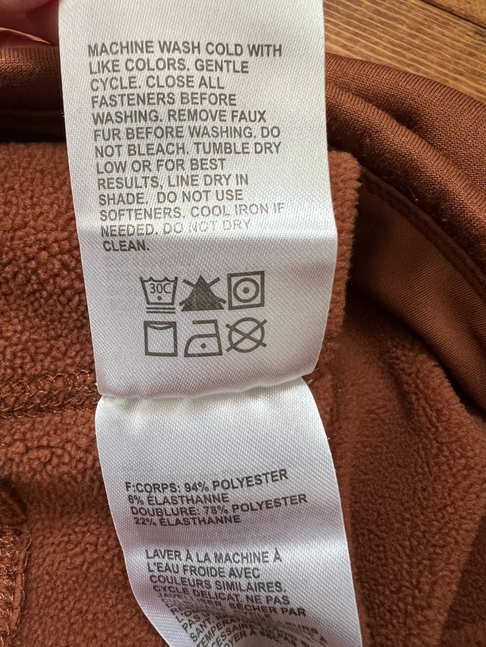 Fleece Lined Leggings Womens Small Brown Outdoor Hiking - Picture 9 of 12